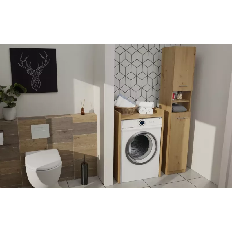 Top e Shop POLA Wäscheraumschrank für Waschmaschine – Artisan Oak