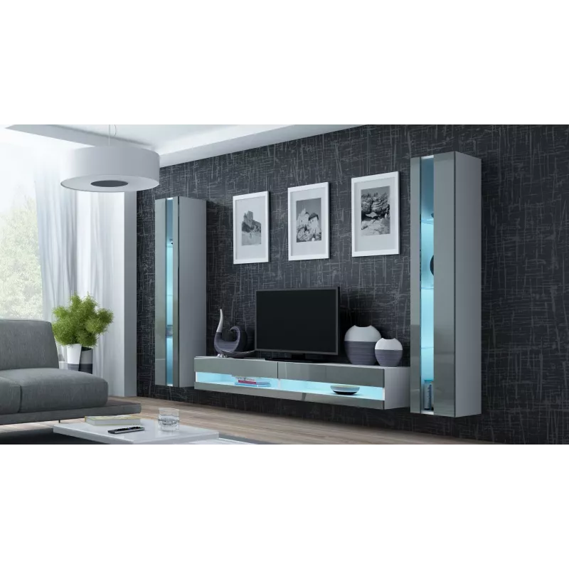 Cama TV-Ständer VIGO neu 30/180/40 weiß/grau glänzend