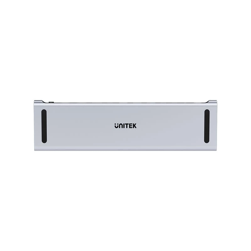 KVM-Switch Unitek D1106AGY01 USB-C Triple 4K Dockingstation mit KVM, 3x USB-A, 5x USB-C, HDMI×2, DP×1, RJ-45, SD-Leser, 3840×2160@60Hz, Aluminium