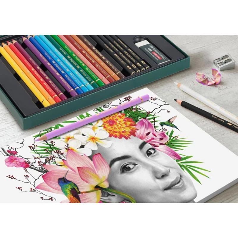 Ölbasierter Stift Faber-Castell Polychromos & Pitt Graphite Matt Set 21 Stück Mehrfarbig