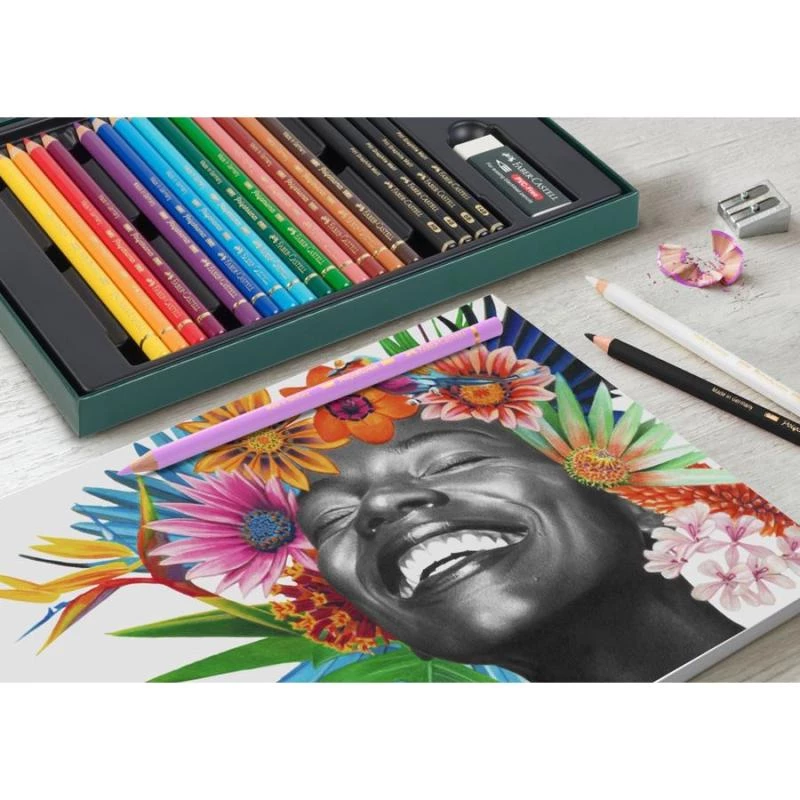 Ölbasierte Stifte Faber-Castell Polychromos & Pitt Graphite Matt Set 48 Stück Mehrfarbig