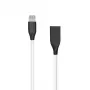 Silicone Cable USB- Lightning, 2m (White)