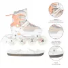 Nils Extreme NH18190 2IN1 Inline Skates WEISS/PINK GR. S (29-33) Mit austauschbaren Hockeyskates