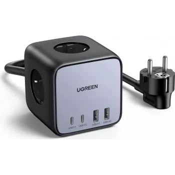 Ugreen DigiNest Pro 1 AC outlet(s) Typ C 1,8 m 4 3680 W Schwarz
