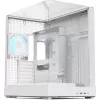 APNX Towergehäuse V2 — weiß, gehärtete Glaspaneele x3
