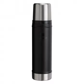 Thermosflasche STANLEY The Legendary Classic 0,6 l, schwarz, vakuumisolierte Flasche