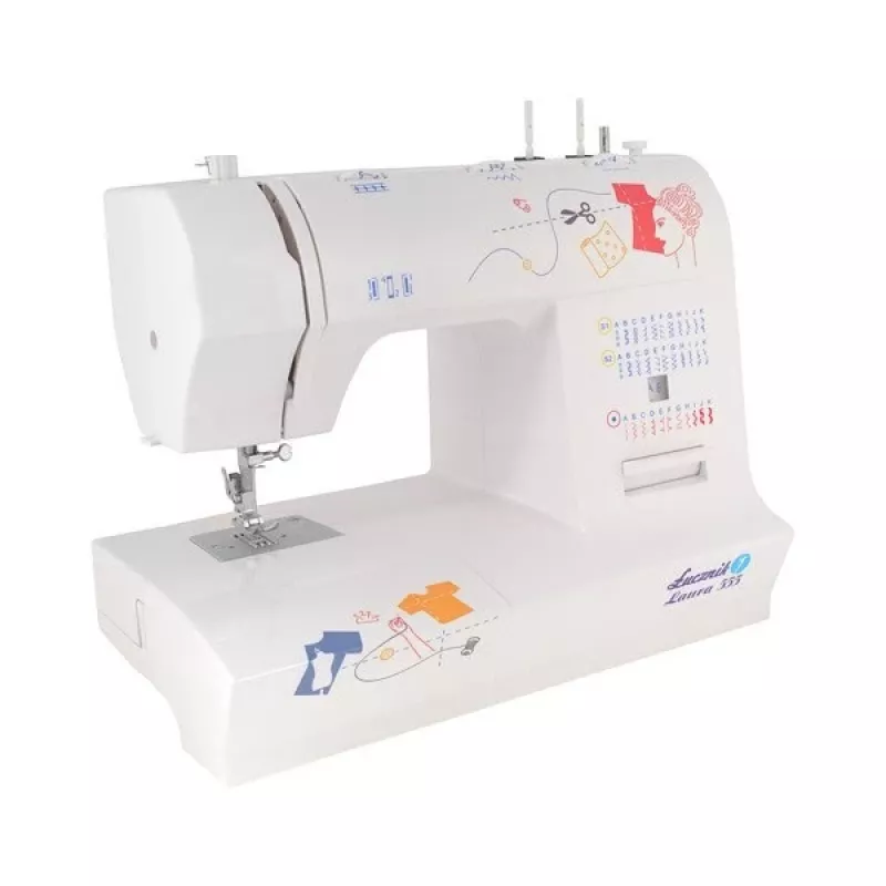 Nähmaschine lucznik Laura 555 — mechanisch, 5 Stichmuster, 4-Stufen-Knopfloch, Freiarm, 35 Programme