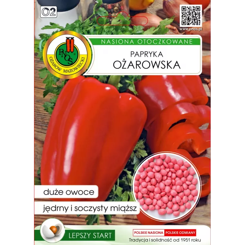 Saatgut-Pellets Seklos LT Ożarowska Paprika 50 Samen (ummantelt)