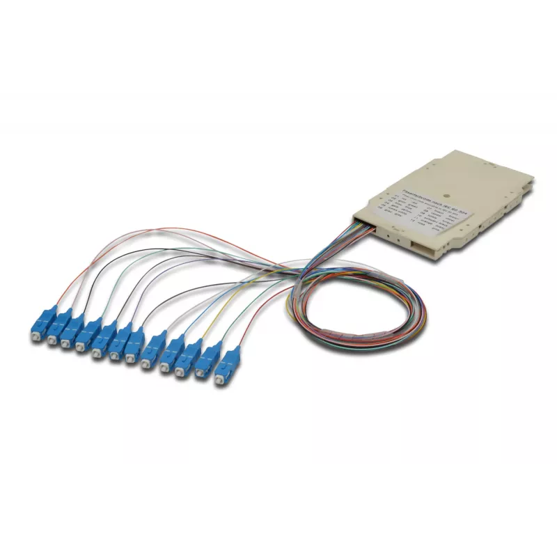 Spleißkassette Digitus A-96522-02-UPC-4 mit 12 Pigtails SC OM4