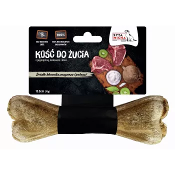 Kauspielzeug / natürlicher Leckerbissen SYTA MICHA Kiwi mit Kokosnuss 13,5 cm für Hunde, Lammgeschmack, 70 g