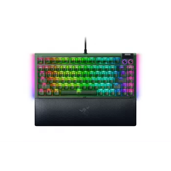 Mechanische Gaming-Tastatur Razer SchwarzWidow V4 75% — Kabelgebunden US-Layout, Phantom Grün Edition, taktile mechanische Razer-Schalter