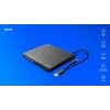 SAVIO AK-59 Externer schlanker CD/DVD-Brenner R/RW - USB-C/USB-A, schwarz