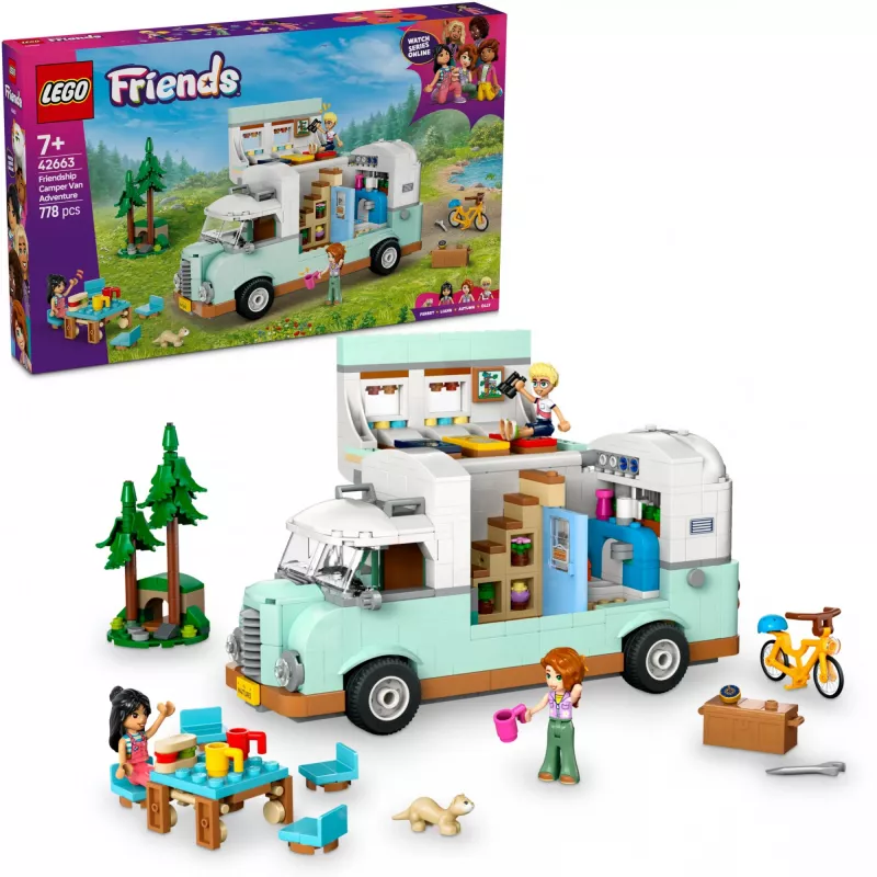 LEGO Motor Home Set 42663 — LEGO Friends Wohnmobil, 778 Teile, 3 Mini-Puppen, ab 7 Jahren