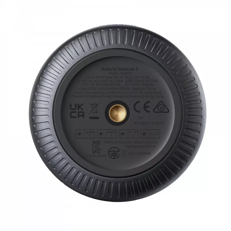 Tragbarer Standard-Throw-Projektor Anker Nebula Capsule 3 — DLP 1080p, 200 ANSI Lumen, 16:9, rot/schwarz, Netz- oder Batteriebetrieb