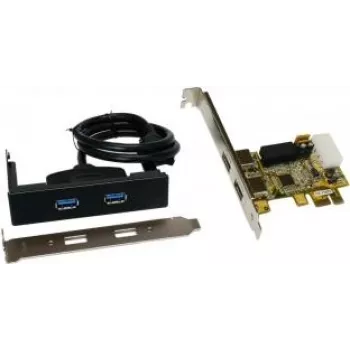 Interner PCIe USB 3.2 Gen 1 Adapter Exsys EX-11072, Ausgabe USB 3.2 Gen 1, 75×52 mm, 0,2 kg