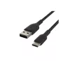Geflochtenes USB-C auf USB-A Kabel 3m Schwarz
