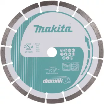 Diamanttrennscheibe Makita D-80117 zum Schneiden, 230x22,23 mm