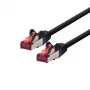 Netzwerkkabel LOGON TCR66SS150BL Cat6 SF/UTP (S-FTP) RJ-45–RJ-45 15 m Schwarz
