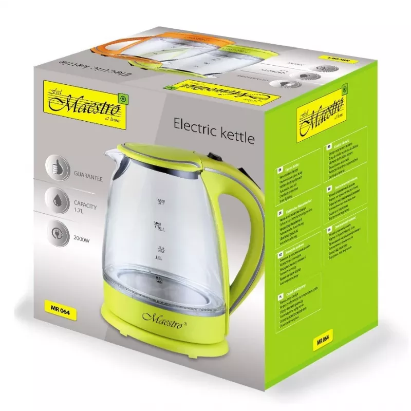 MAESTRO MR-064 Wasserkocher 1,7 L 2000 W (MR-064-GREEN) Grün