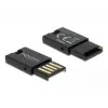 DeLOCK USB 2.0 Kartenleser Schwarz Micro SD MicroSDHC MicroSDXC 480 Mbit/s