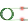 Sacon EasyLan FO LED Patch Cord Premium, Duplex - Patchkabel - LC Multi-Mode (M) auf LC Multi-Mode (M) - 1 m - Glasfaser - Duplex - 50/125 Mikrometer - OM3 - aquamarin, RAL 6027