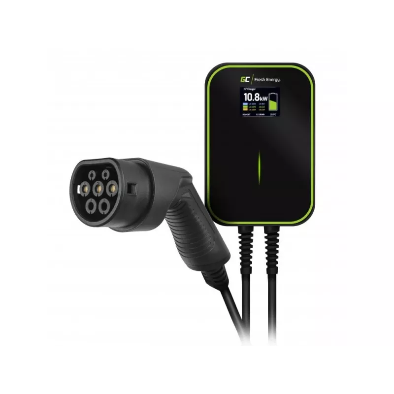 Elektrofahrzeug-Ladestation Grün Cell EV14 22 kW Schwarz Aluminium Wand