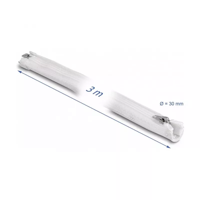 Geflechtschlauch DeLOCK 20834 3m x 30mm Weiß