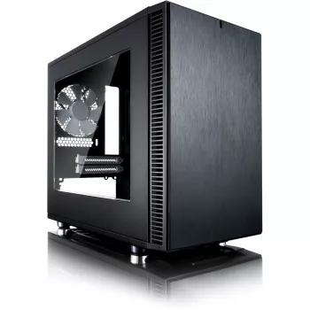 Fractal Design Define Nano S - Window - Tower - ITX - ohne Netzteil (ATX) - Schwarz - USB/Audio (FD-CA-DEF-NANO-S-BKW)