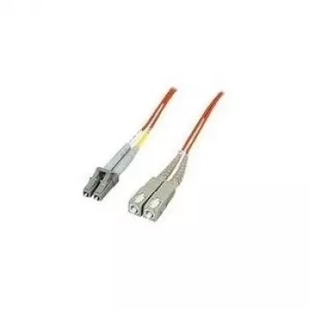 Intellinet Glasfaser-Patchkabel, OM2, LC/SC, 1m, Orange, Duplex, Multimode, 50/125 µm, LSZH, Glasfaser, Lebenslange Garantie