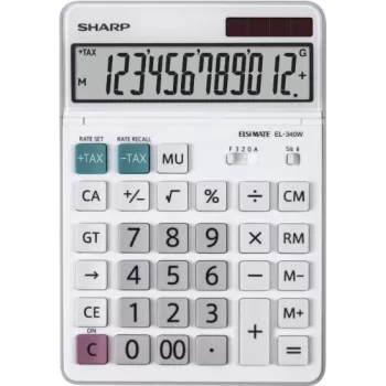 Sharp EL-340W Taschenrechner Desktop Anzeige Weiß