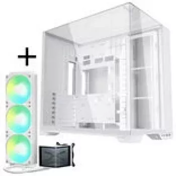 Lian Li O11 Vision Compact + TRYX PANORAMA SE ARGB Complete Liquid Cooling - Weiß, 360mm