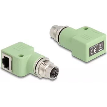 DeLOCK 60681 M12 RJ45 Grüner Steckverbinder M12 RJ45 Gold-Beschichtung