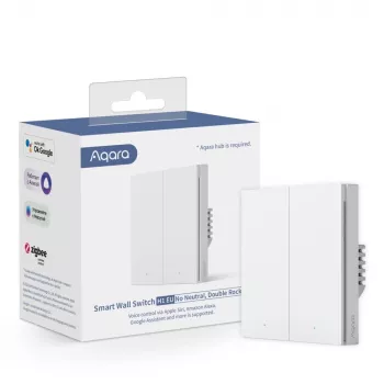 Aqara Smart Wall Switch H1 (No Neutral, Double Rocker) weiß (HomeKit)