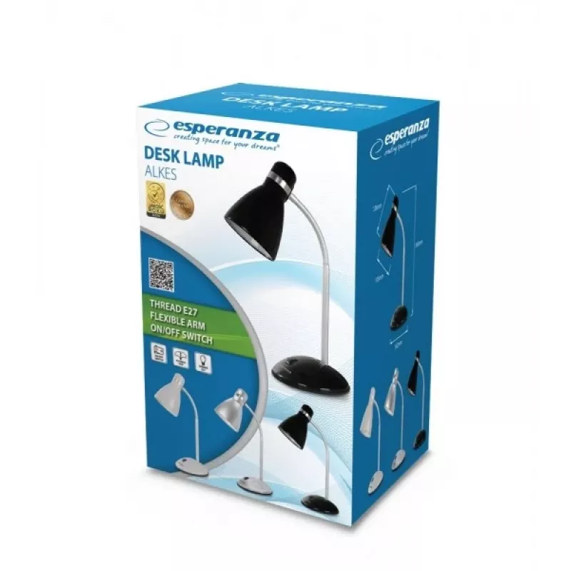 Esperanza ELD113S Tischleuchte E27 12 W LED Silber