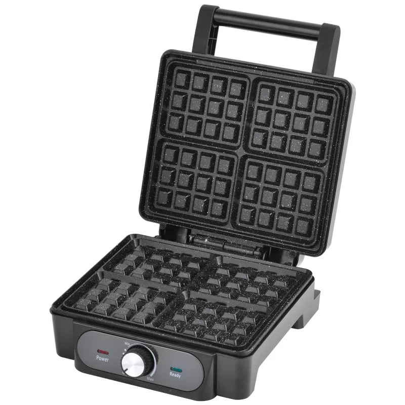 Waffeleisen Lovio LVWF001BK — 1400W, schwarz, elektrisches Tisch-Waffeleisen