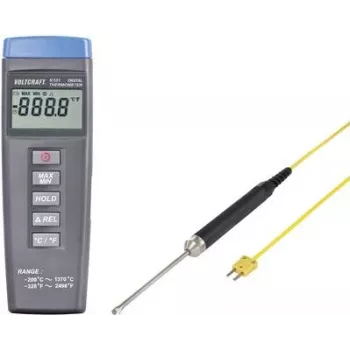 VOLTCRAFT K101 + TP 207 Temperaturmessgerät -200 bis +1370 °C Fühler Typ K