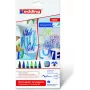Marker Edding 4200 Schwarz Blau Cyan Grün Hellgrün Lila 6 Stück