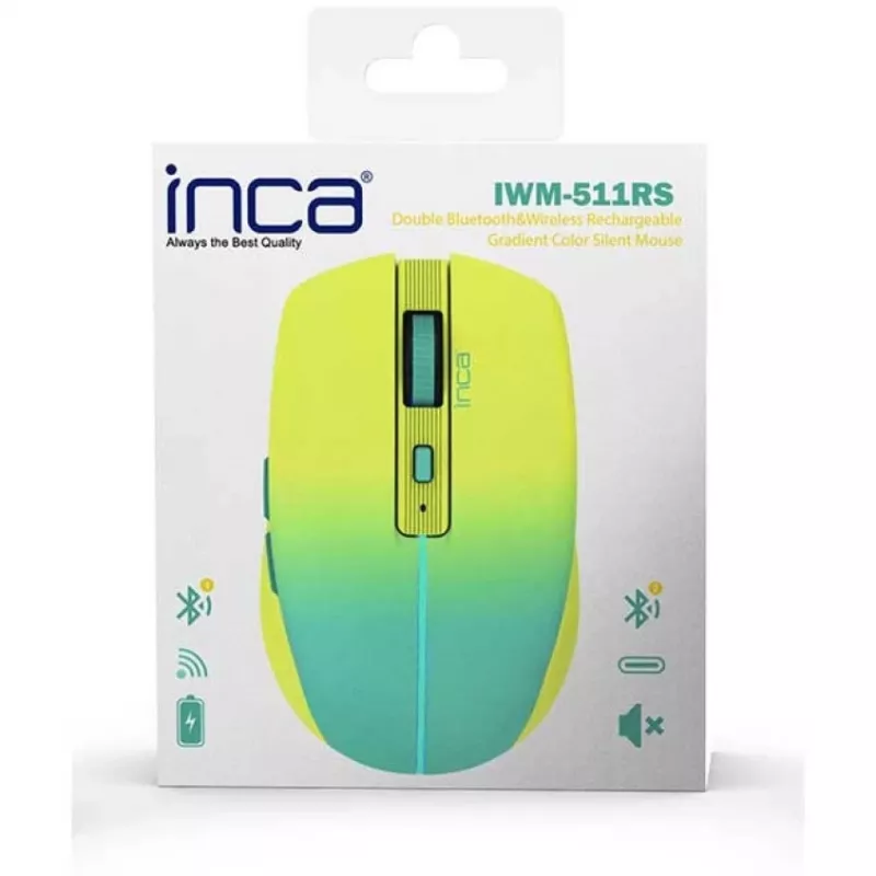 Cian Technology GmbH INCA Maus IWM-511RS Blt+Wrls RGB Grundfarbe Gelb