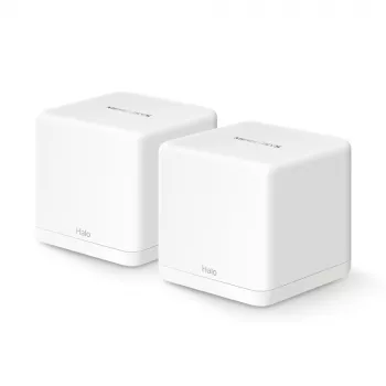 Mesh-System MERCUSYS Halo H60X (2er-Pack) Dualband-Wi‑Fi 6, 1500 Mbit/s, bis zu 350 m², 2x LAN, interne Antennen, weiß