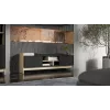 Cama RTV PORTO 2D Schrank 150x38x50 Eiche/schwarz