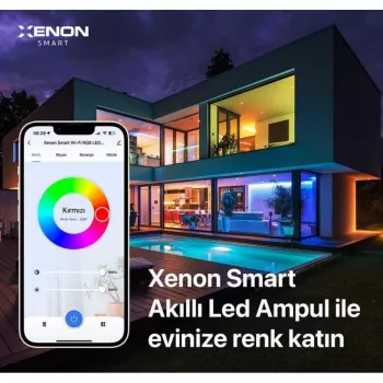 XENON Smart X7021 Smart LED RGB Birne, 9 W, Wi-Fi, Bluetooth, Weiß