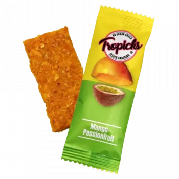 Tropicks Getrocknete Mango-Passionsfrucht-Riegel, 20 g