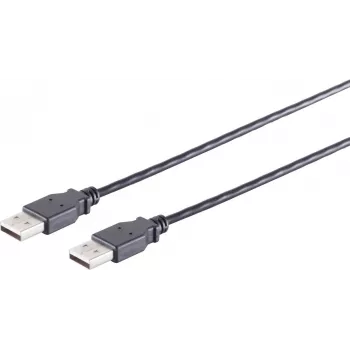 USB-Kabel S/CONN 13-22055 USB 2.0 5 m Schwarz