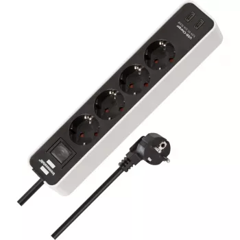 Power Extension Brennenstuhl 1153240126 1,5 m 4 AC-Ausgänge Innenbereich Schwarz Weiß