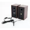 Lautsprecher ESPERANZA EP122 2.0 kabelgebundene Desktop-Lautsprecher, 2×6 W RMS, Holzgehäuse, Drehregler-Lautstärkeregelung, 60–20000 Hz
