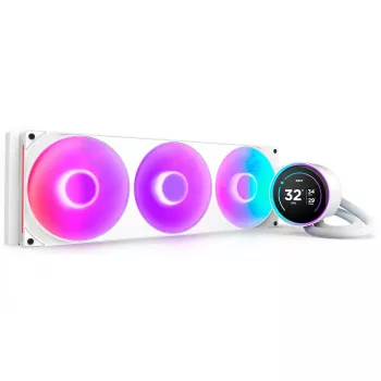 Kraken Elite 420 RGB 420 mm, Flüssigkeitskühlung Weiß