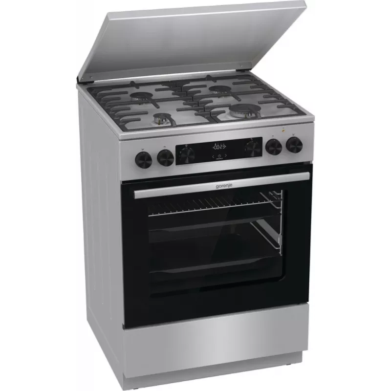 Gorenje GKS6C71XF Freistehender Herd mit Backofen Silber