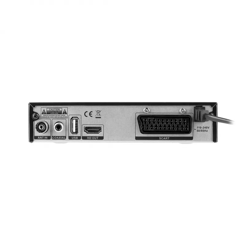 Digital-TV-Receiver Cabletech URZ0336C DVB-T/T2 H.265 terrestrischer Tuner, 470–862 MHz, 1 Tuner, HDMI, USB, SCART