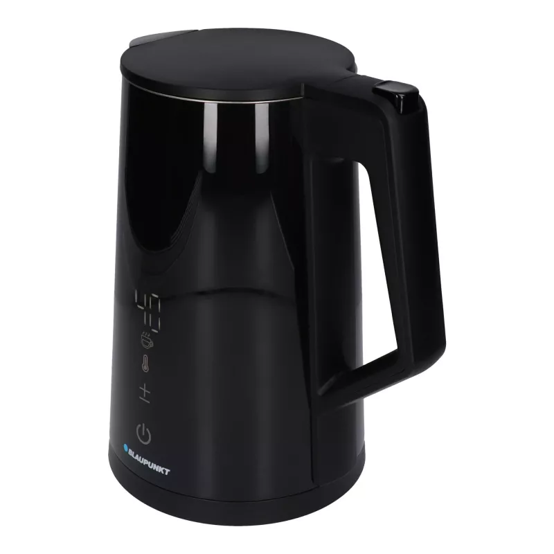 Elektrischer Wasserkocher BLAUPUNKT EKD601, 1,7 L, 2200 W, einstellbar 40–100 °C, schwarz, Edelstahl