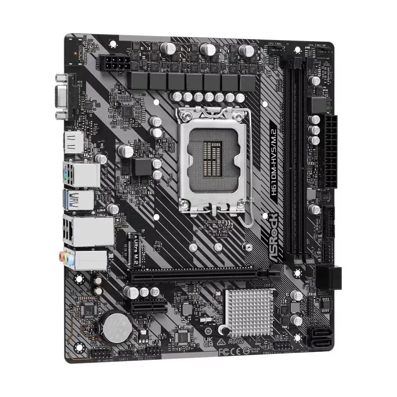 ASRock H610M-HVS/M.2 R2.0 DDR4 LGA1700 Micro-ATX Motherboard